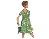 Mod Mini - Larger Sized Vintage Classic Late 1960s A-Line Sheath Dress Sewing Pattern by Vogue 7563