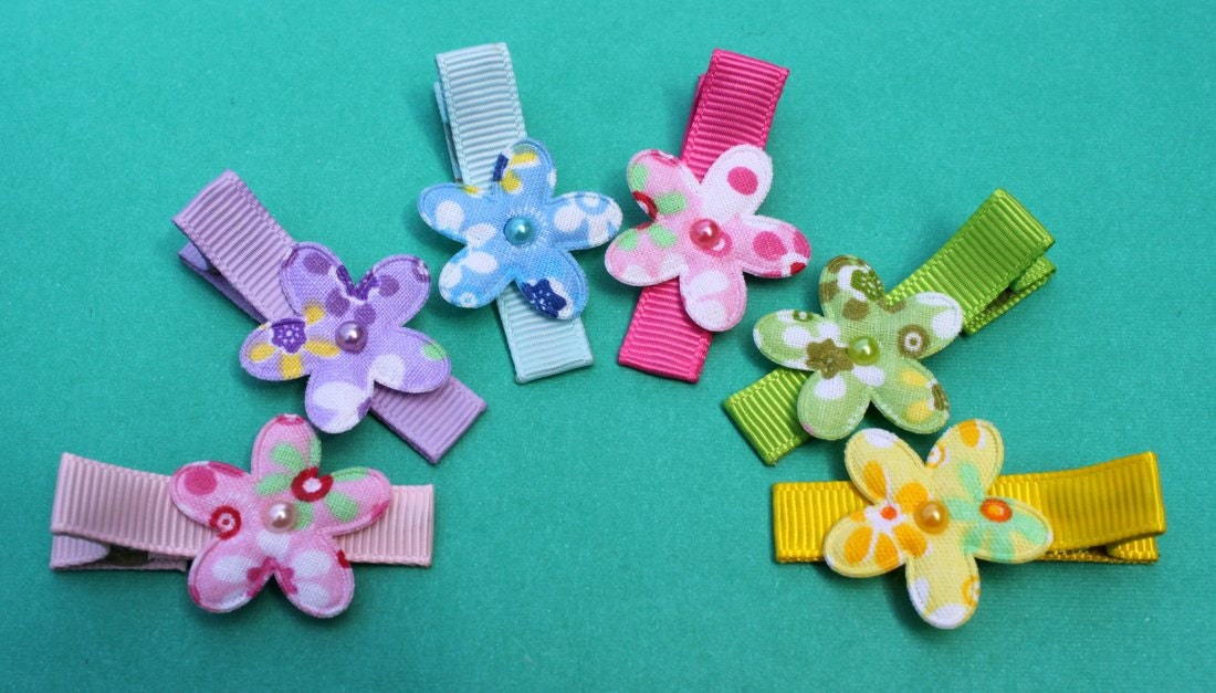Flower Hair Clips Barrettes - Gift Set - SALE