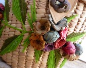 Vintage Floral Basket Bag