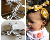 Wrap, Head Wrap, Headband, Bows, Hair Accessory, Photo Prop, Strips, Polka Dots