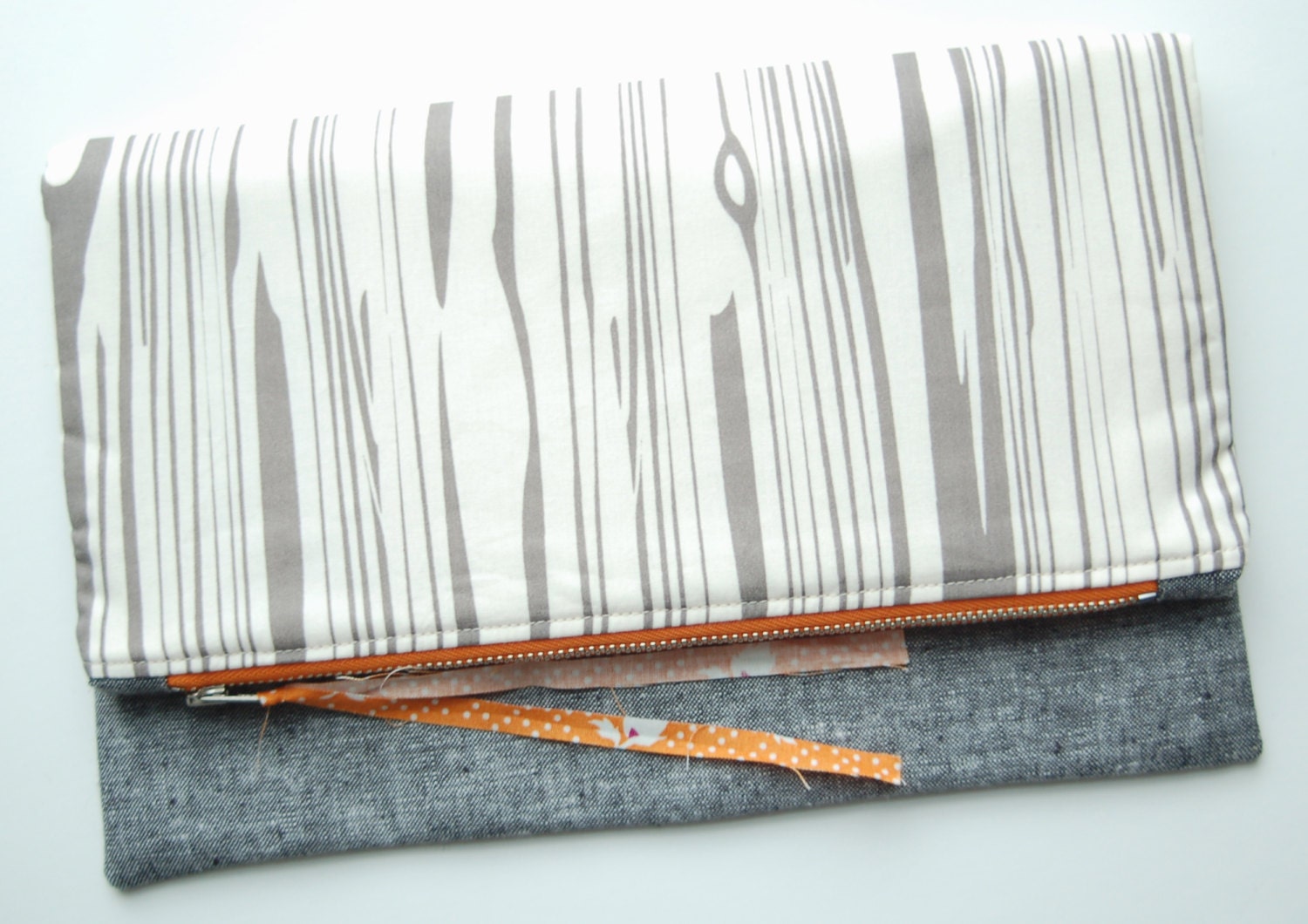 Fold Over Clutch - faux boix