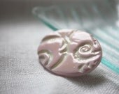 Brooch Shawl Pin / Baby Pink Oval Filigree / Handmade Jewelry Jewellery