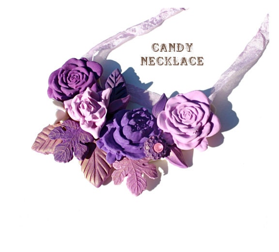 Candy Necklace, Vintage Inspired, - -12 of a kind- -CUSTOM color and flavor / as seen on brides.prestonbailey.com