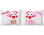 Sisters Personalized Pillow case Owl Personalized Pillow Case Il_170x135