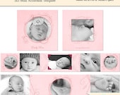 EMILY MPIX 3x3 Mini Accordion Template - Four PSD files - Photoshop Templates for Photographers