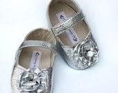 Baby Girl Shoes Toddler Girl Shoes Soft Soled Shoes Wedding Shoes Flower Girl Shoes Spring Shoes Summer Shoes Silver Shoes-Silver Bells