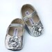 Baby Girl Shoes Toddler Girl Shoes Soft Soled Shoes Wedding Shoes Flower Girl Shoes Spring Shoes Summer Shoes Silver Shoes-Silver Bells