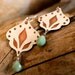 Sterling Silver, Copper, and Turquoise Agave Earrings. OOAK Handmade Jewelry by FullSpiral on Etsy