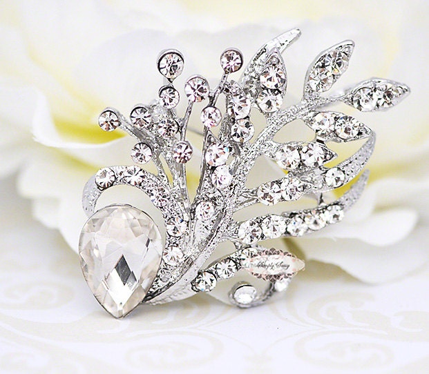Rhinestone Brooch Pin - Bridal Brooch Pin -  Wedding Pin - Sash Brooch Pin Bridal - Jewelry Wedding Jewelry Bridesmaid Gift