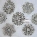Large Rhinestone Brooch Set - Rhinestone Brooch Crystal -  Rhinestone - Brooch Lot  - 7pcs - Wedding Brooch Rhinestone -