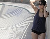 Oversized Grandpa Singlet in dark grey
