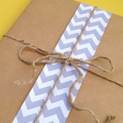 Grey Chevron Paper Ribbon