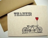 Tandem Bicycle Thank You Cards