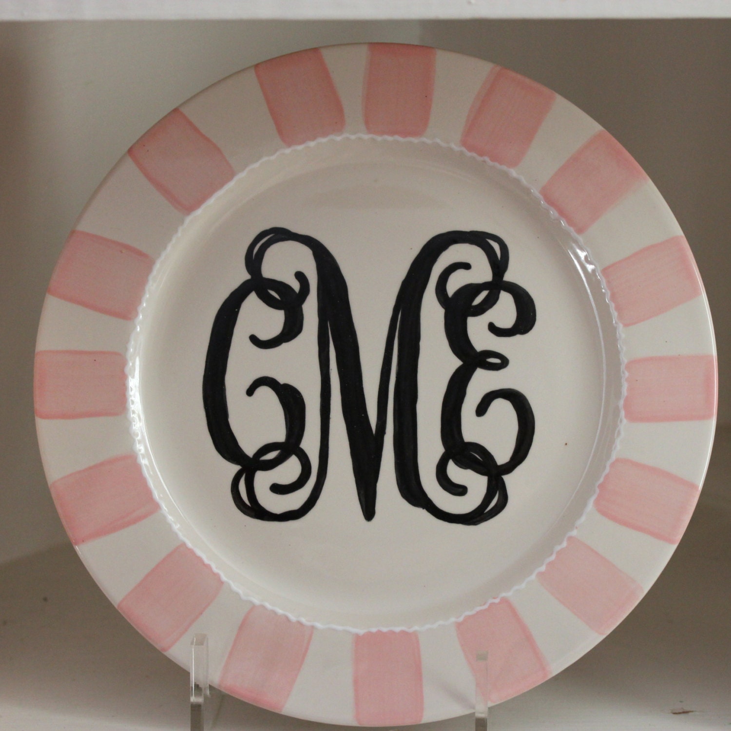 Monogrammed plate