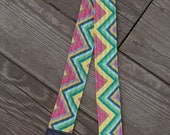 Camera Strap in Rainbow Chevron