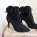Black Suede Fringe boots