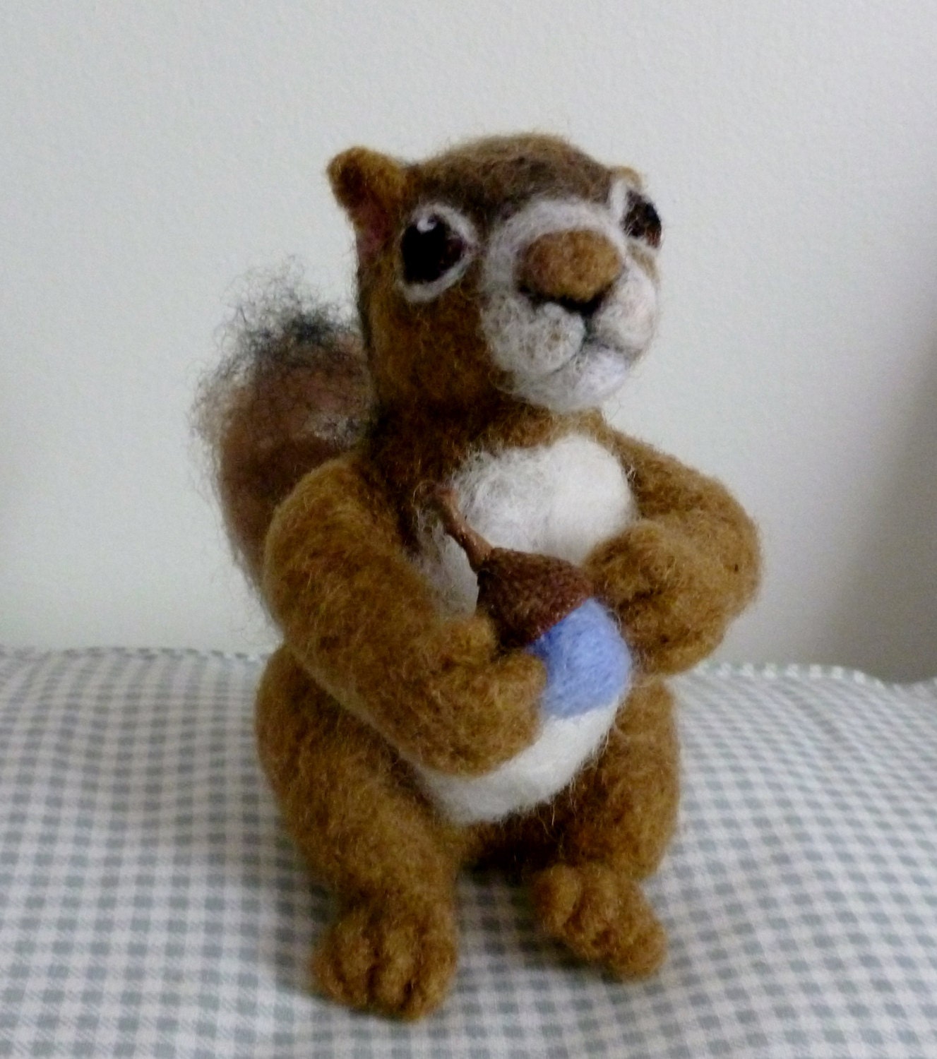Squirrel soft sculpture needle felted animal