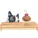 Boston Terrier Watercolour Painting Original, Cupcake Watercolor, Kitchen Art, 8x10 Painting