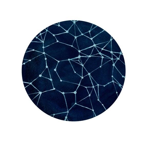 Azure Star Map Print