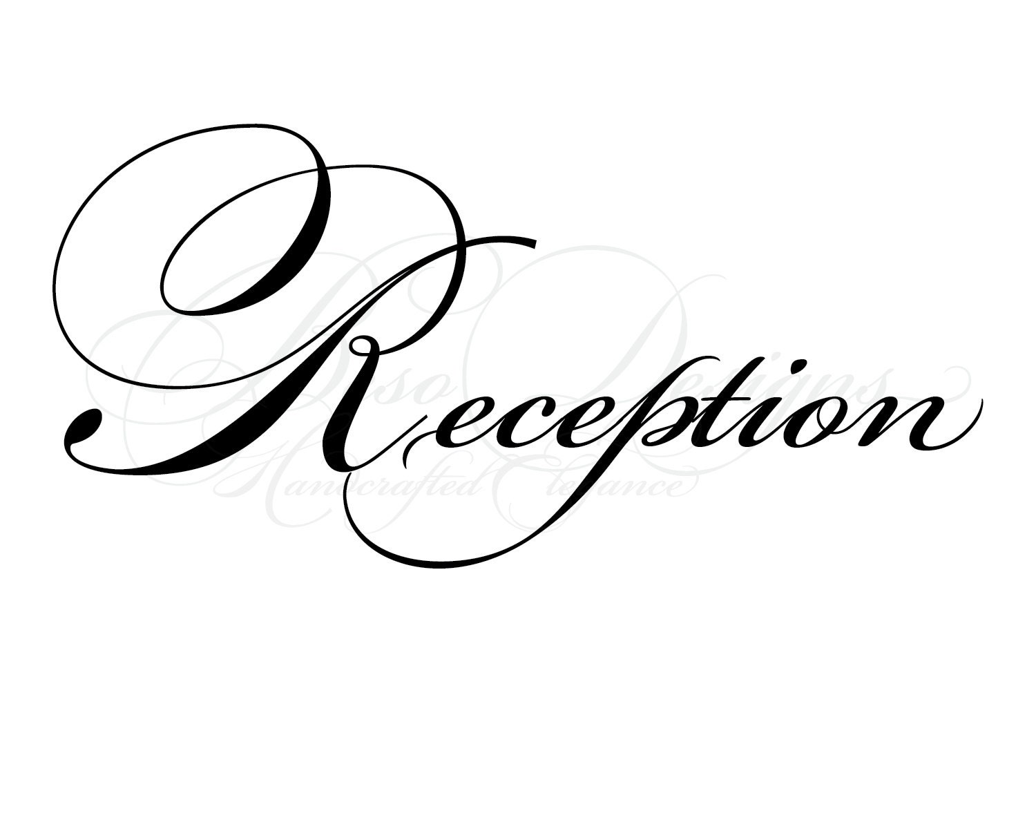 Digital 8 x 10 Wedding Reception Sign Black Font