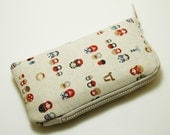 Iphone 5 Case /Sleeve / padded zipper pounch with 2 interior pocket