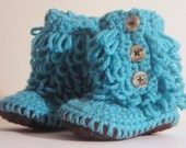 Furry Baby Booties - 0-6 Months