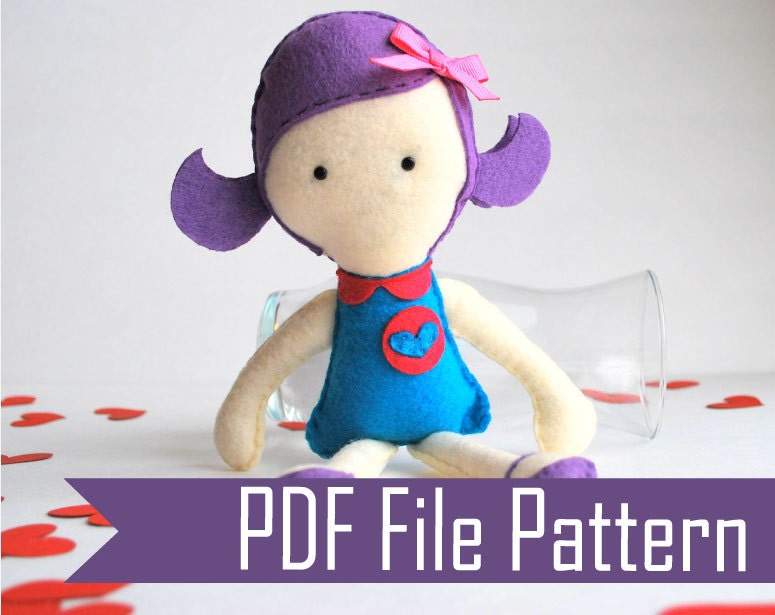 Violet Rag Doll PDF Sewing Pattern A491 Il_570xn