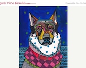 50%  OFF SALE - 11x14 Czechoslovakian Wolfdog Dog Art Print Poster of Modern Abstract Contemporary Painting
