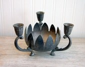 Silver Candleabra, Vintage Candleabra, 3 candlestick. home decor, country chic