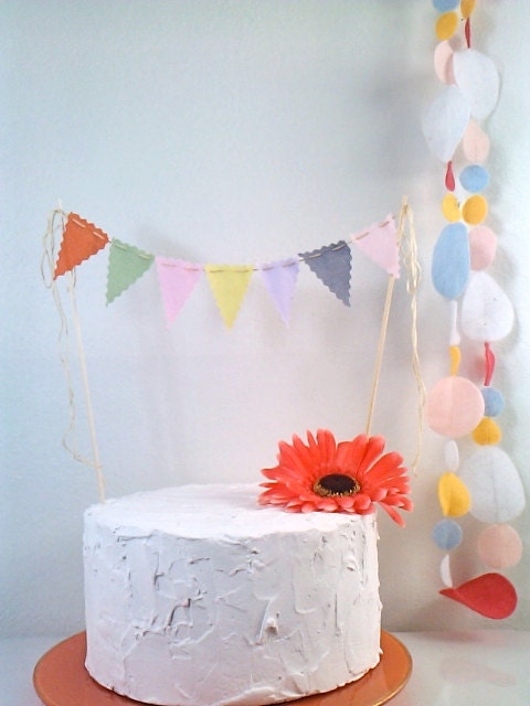 Cake Bunting multi colored Fabric bunting single row Farmers Market Il_170x135