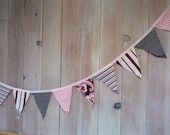 Bunting Flags Pink, Ivory and brown Il_170x135