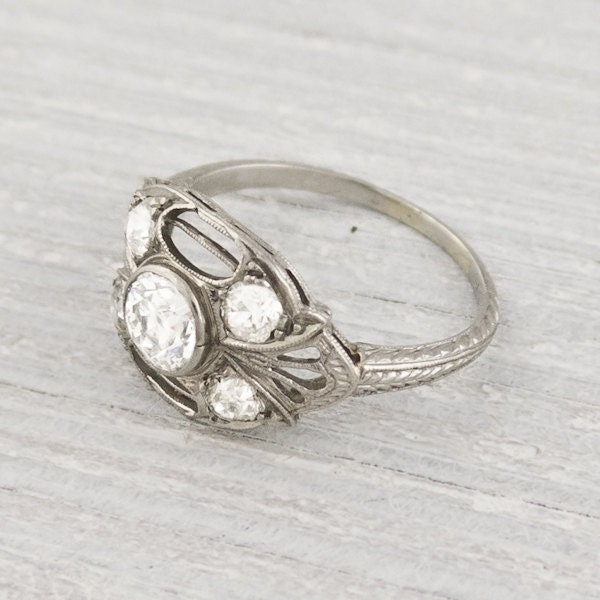 Vintage .75 Carat Edwardian Diamond Engagement Ring