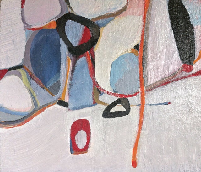 Falling Into You Again- OOAK-Abstract Painting on Upcycled Wood-Modern-Wall Art-11"x9.5x3/4"