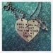 On Sale-His & Hers Broken Heart Hand Stamped Necklace