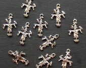 SCARECROW Charms x 10, tibetan silver style