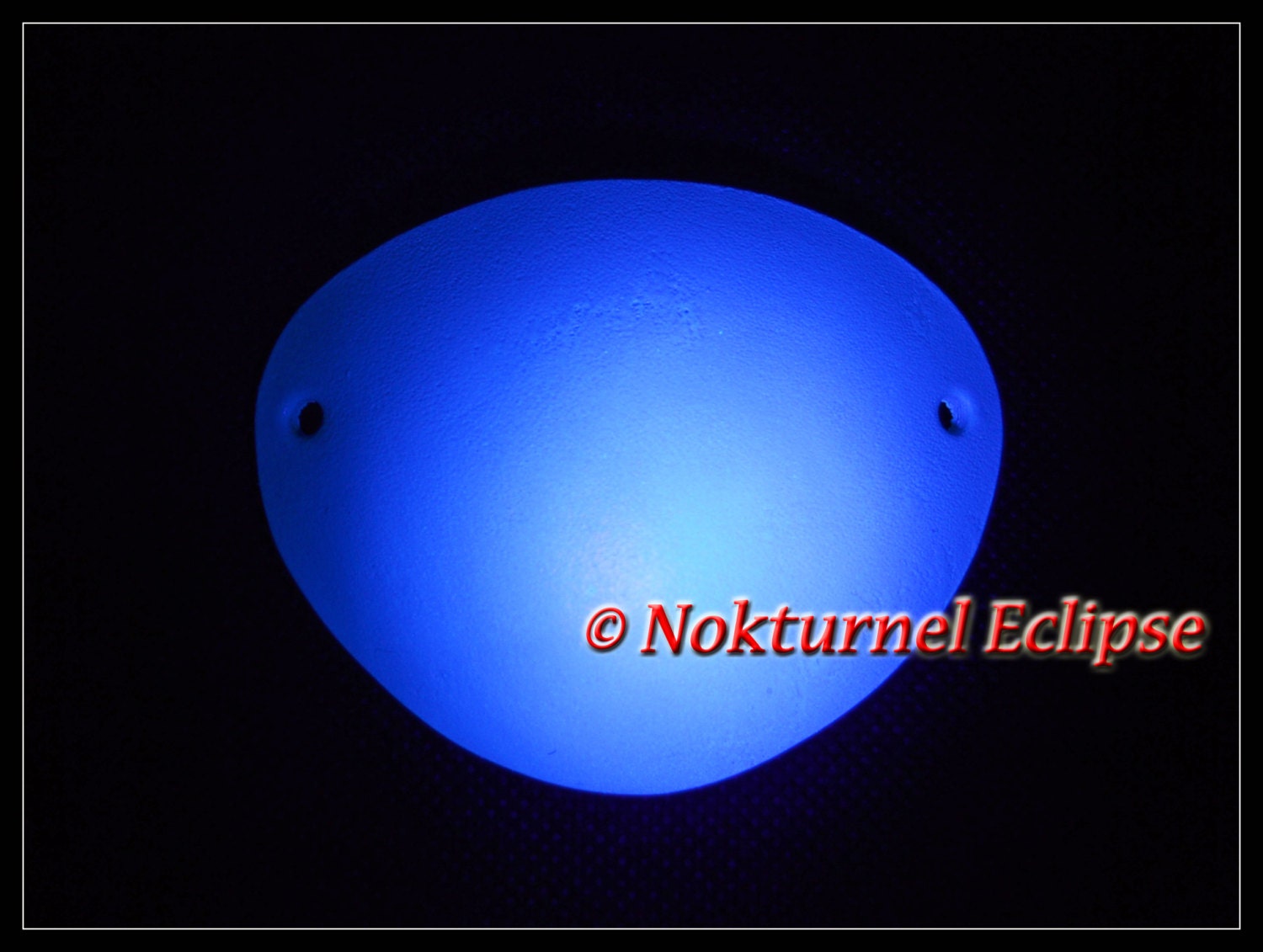 UV Reactive White Leather Eye Patch - Glow under Black or UV Light - Club Party Rave Cyber Nightclub Industrial Halloween Costume UNISEX