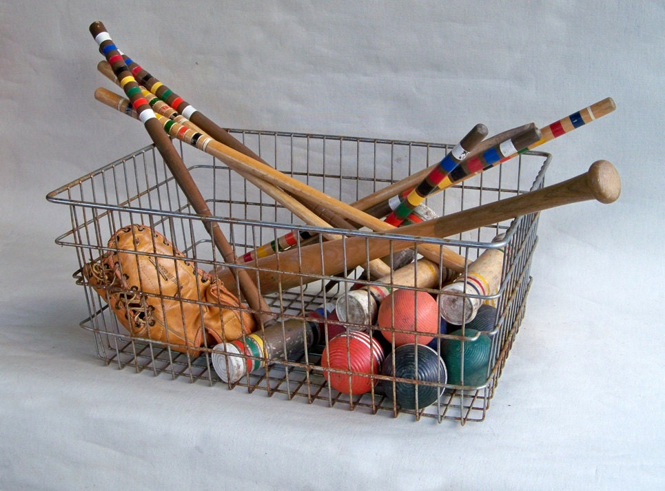 Large Industrial Chic Metal Wire Basket "Massive Storage Potential"