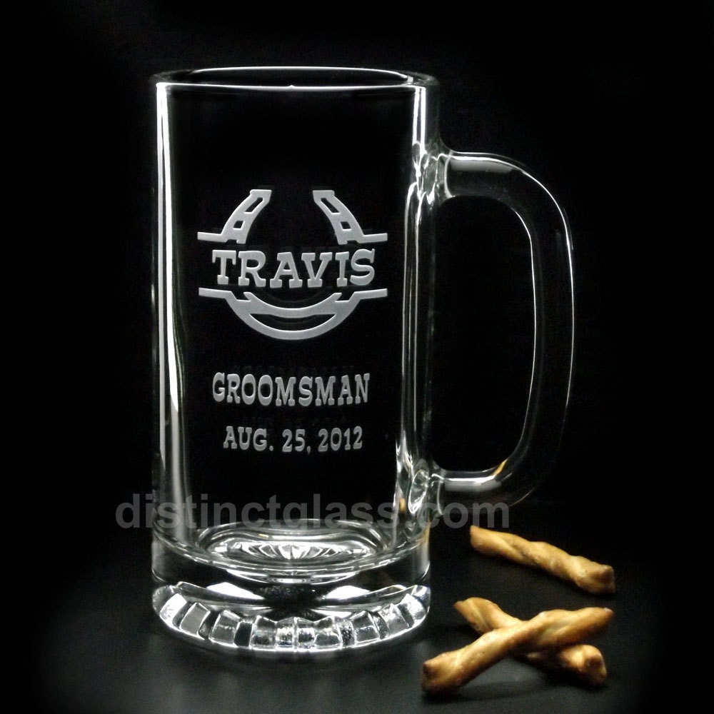 Gifts for Groomsmen - Wedding HORSESHOE BEER MUGS - Country Western, Cowboys, Cowgirls, Stable Horses Farm Wedding Barn Fall Autumn Wedding