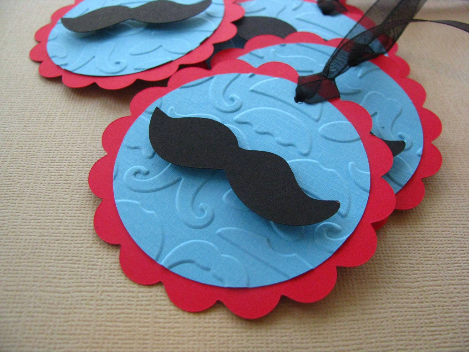 Mustache Favor Tags