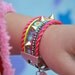 SS2013 Friendship bracelet cuff Spikes series - medium sized neon spike cuff - neon jewelry - spike bracelet - friendship bracelet cuff