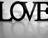 BLACK LOVE SIGN Wooden Love Letters Free Standing Vintage Weddings Wood Candy Buffet Valentine's Day Valentine Photo Frame Custom Painted