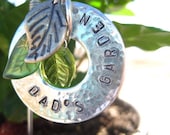 Hand Stamped Washer Dad's Garden Marker Stake