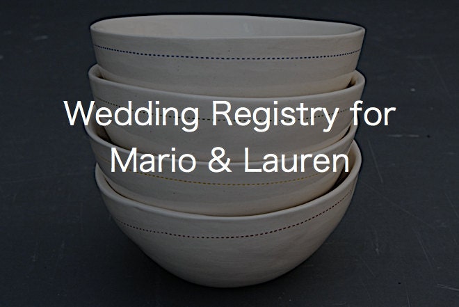 Wedding Registry for Mario and Lauren