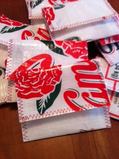 Recycled Bean Bag--Camellia Beans Wallet, Card Holder