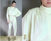 Vintage 80s White Jumpsuit Deadstock