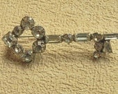 Vintage Valentines Day Rhinestone Key to Your Heart Brooch by EdibleComplex on Etsy