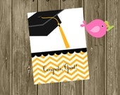 Congrats, Grad: 4.25 x 5.5 Greeting Card. Graduation Card. Congrats Grad Card. Grad Card. Gold and Black. Custom colors available. Il_170x135