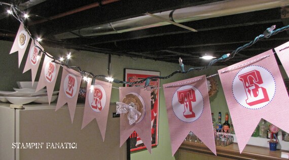 Blue Ribbon Bash Collection: Pennant Style Banner. County Fair. Made to Order. Burlap. Lace. Blue Ribbon. Farm. Fair. Il_570xn