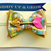 Baby Bow Headband - Aztec fabric and leather headband with Twig Arrow center, SUMMER