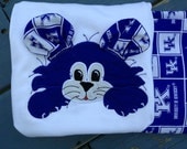 UK WILDCATS - Boutique Custom Toddler baby clothes - Ruffle Pants and Embriodered Shirt 6-12 mo 18 mo 24 mo 2t 3 4 5 6